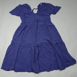 Lascana Size 6 V-Neck Short Sleeve Open Back Ruffle Dress